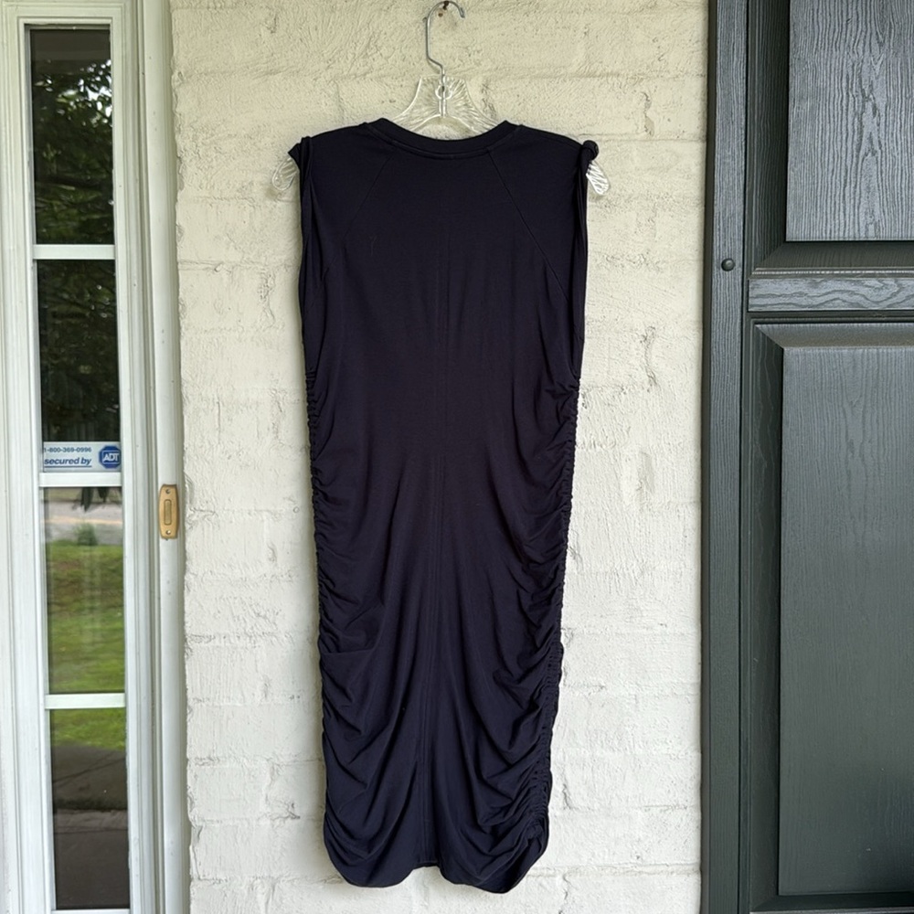 Athleta Apres Navy Side Ruched Dress Size Small - Picture 7 of 14